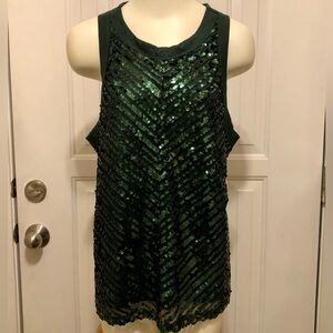 NOBO NO BOUNDARIES Green Sequin Sleeveless Top NWT XXXL JUNIORS PLUS SIZE